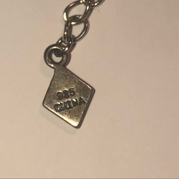 𝅺silpada Sterling Silver Cubic Zironia Station Necklace 16” + 2” Extender - Picture 6 of 6